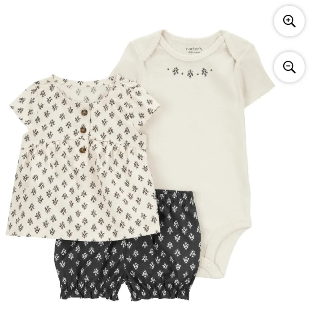 Carter's Child of Mine Baby Girl 3-Piece Outfit Set
